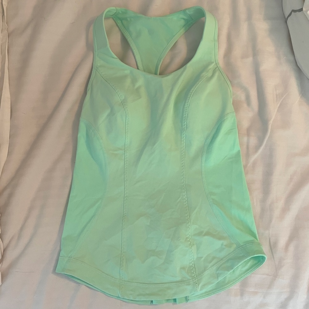 Mint lululemon workout tank, built in sports bra